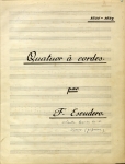Portada de la partitura Cuarteto Sol (1936-37)